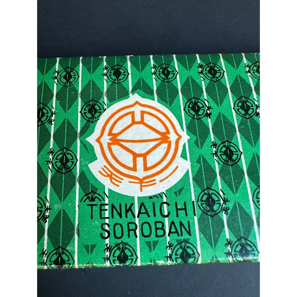 Vintage Tenkaichi Soroban Japanese Abacus 13 Rod Color Bead Boxed Montessori 70s